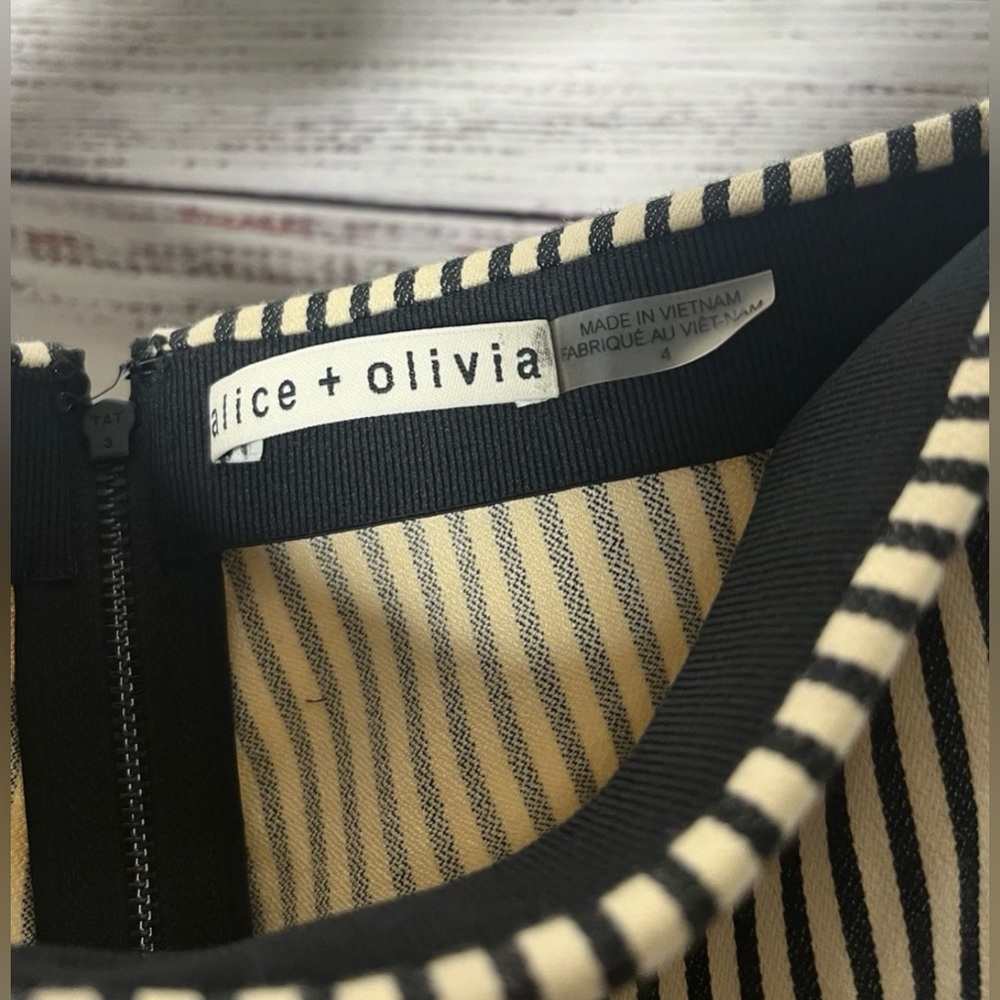 Alice + Olivia Jinny High-Waist High-Low Flare BohoChic Bell Bottom Pants Size 4 - Picture 6 of 11